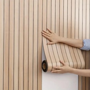 Rollo Adhesivo Revestimiento Símil Wpc 60cm X 3 Mt X 3mm