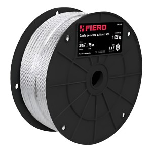 Cable Acero Galv 1/8 7*7 Fiero Cab-1/8r X 12mt