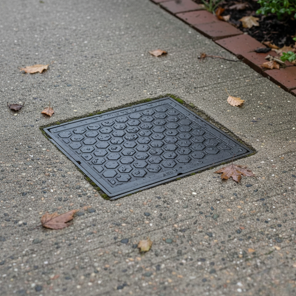 Tapa Y Marco De Camara 40x40 De Polipropileno Roma Lisa - Imagen 4