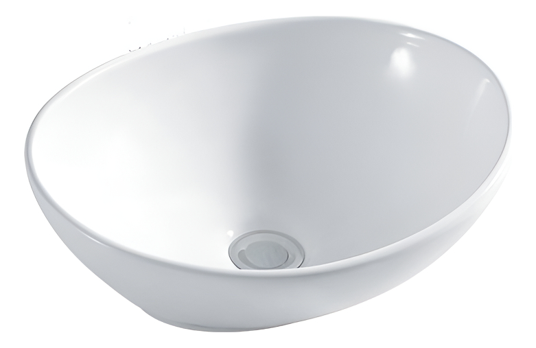 Bacha De Loza De Apoyo Pileta Oval Baño Sola B.olimpia