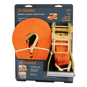 Cinta Con Catraca L:9mt.a:7.6cm C.max:6000kg Truper Su6000