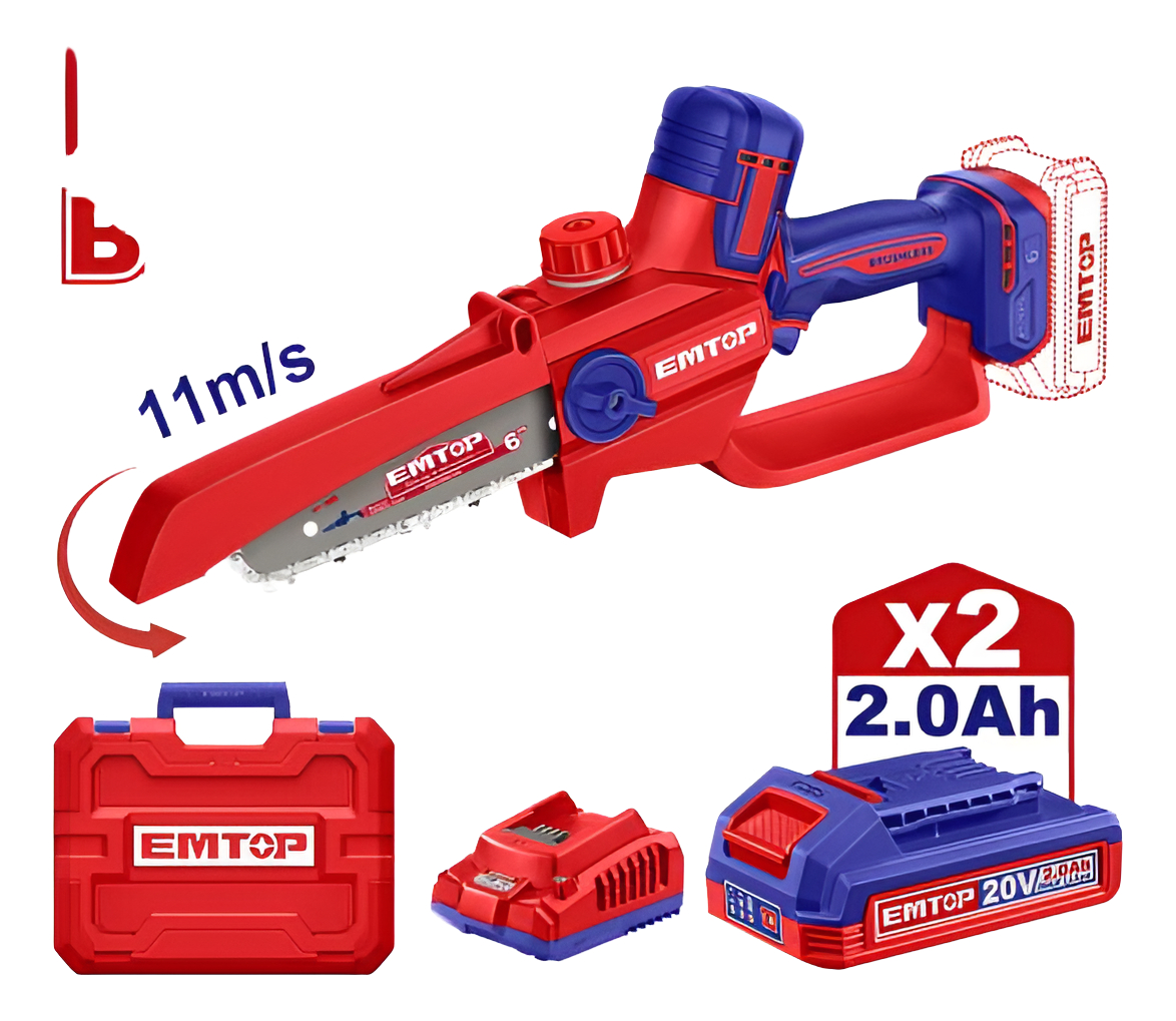 Minisierra 2 Baterias Inalámbrica Emtop Elga20662