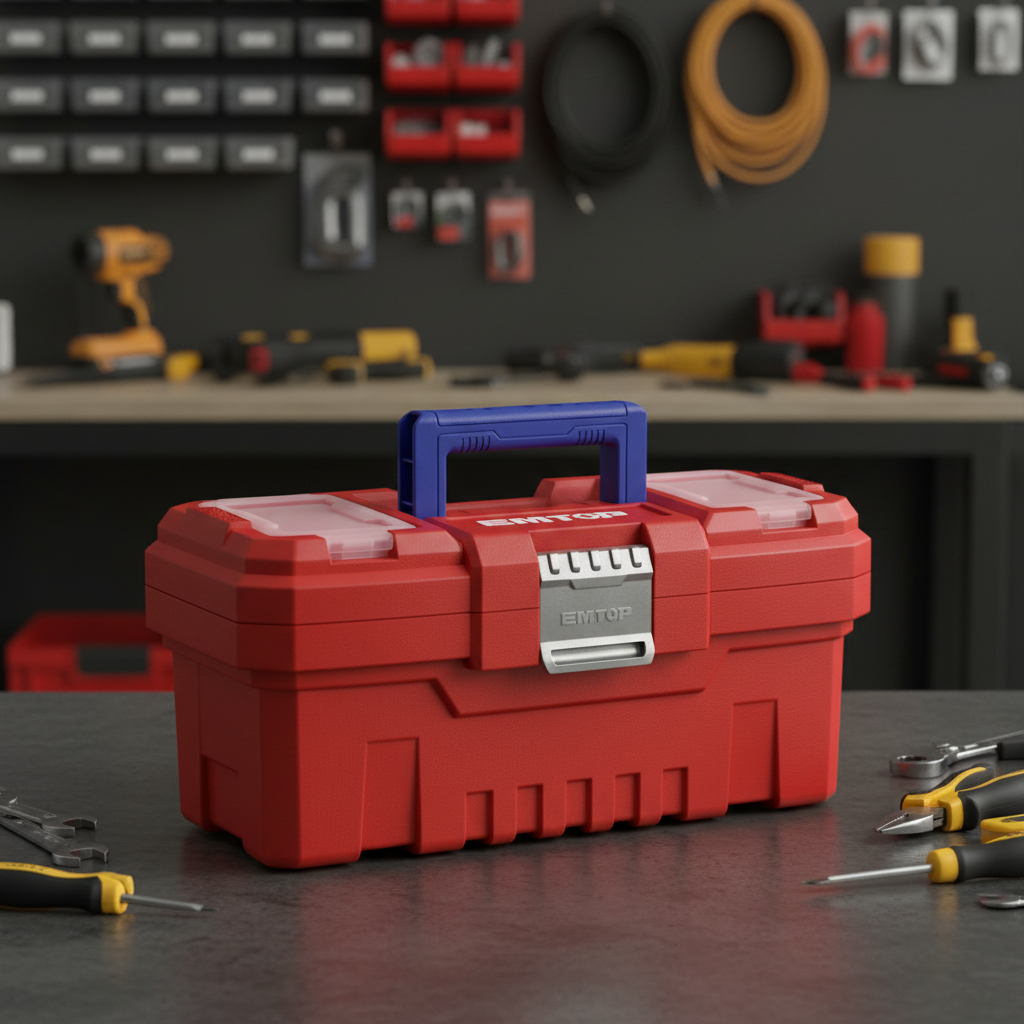 Caja Herramientas 17 PuLG Con Bandeja Cierre Metalico Emtop - Imagen 3