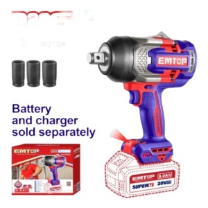 Llave De Impacto Inalámbrica 3/4 1750nm Emtop Eciwl201751