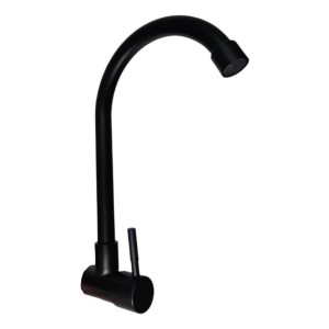 Grifo Inoxidable Pared Negro Mate Wico