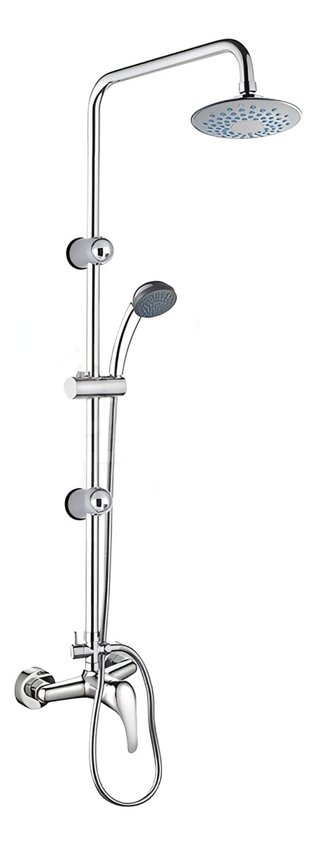 Ducha Barral Cromado C/monocomando, Roseta Y Ducha Rimontti