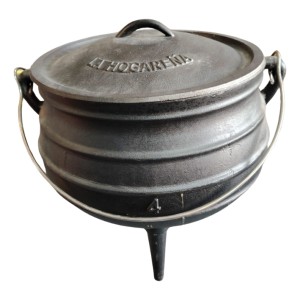 Olla Hierro Fundición N4 10l Con Tapa 3 Patas