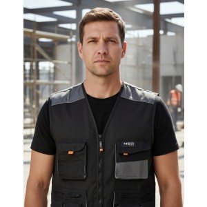 Chaleco De Trabajo Reforzado Negro Neo Safety