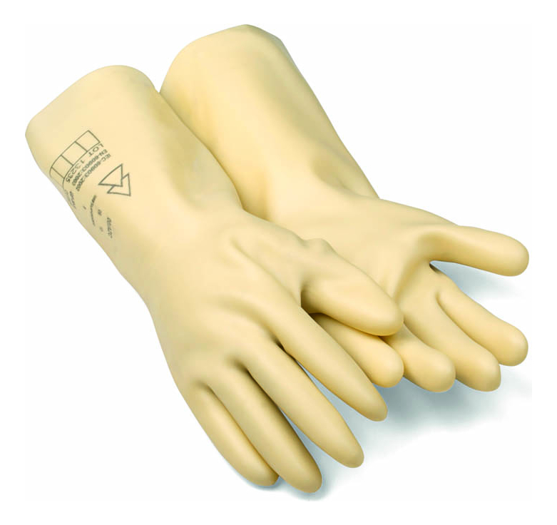 Guantes Dieléct.vde 1000v/prueba5000v L:36cm>>juba>>clase 0/9