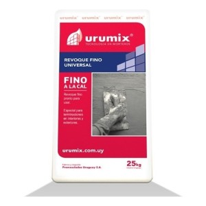 Revoque Fino A La Cal Urumix 25kg Mezcla Pronta B.oli