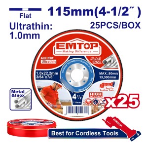 Juego De 25 Discos De Corte De Metal Ultrafinos Emtop