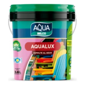 Belco Esmalte Al Agua Negro Brillante 1lt Aqualux