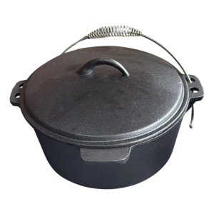 Olla Fundicion Con Tapa 25cm 4lt Sol Sin Patas