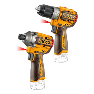 Kit Taladro Atornillador 16v+ Atornillador Impacto Ingco