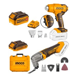 Kit 20v Pistola Calor + Multifunción Ingco Cosli230703