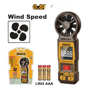 Anemometro Digital Medidor Velocidad Viento Ingco Hetan031
