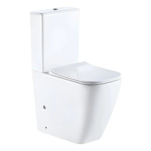 Inodoro Largo Mochila Blanco Aruba Rimless Alto Accesible