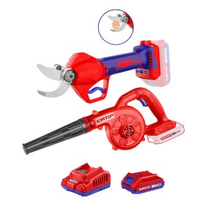 Sopladora 20v + Tijera De Poda 20v Emtop + Bateria +cargador