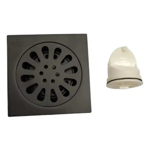 Rejilla Piso Sifonada 10x10 Metal Negro Rimontti