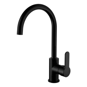 Monocomando Cocina Mesada Negro Rimontti 35mm