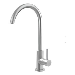 Monocomando Grif Mesada Cocina Cisne Alto Inox 5 Años Gtia