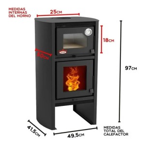 Calefactor Metávila Lyon Con Horno