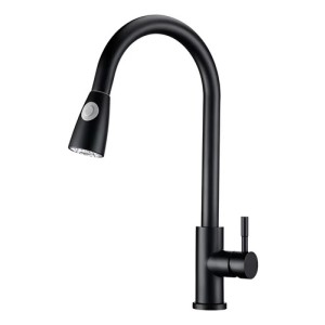 Grifo De Cocina Monocomando Wico Extensible Negro 54635