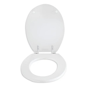 Tapa Para Inodoro Madera Color Blanco Herraje Metálico