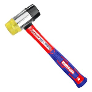 Martillo Goma Y Plástico Emtop Ehamrh0401 Fibra De Vidrio 29cm Mango Ergonómico