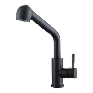 Grifo De Cocina Monocomando Rimontti Extensible Negro Mate