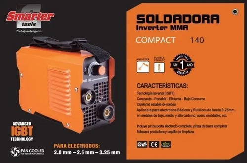 Soldadora Inverter Smarter Compact 140 Ultra Compacta!!! - Imagen 2