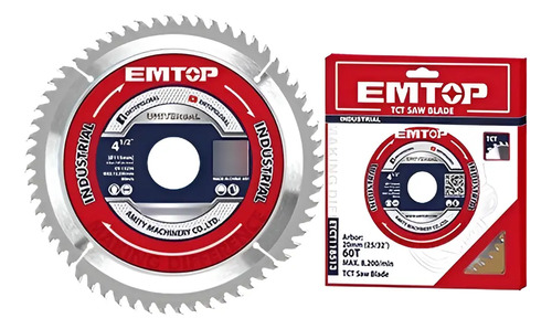 Disco Sierra Circular 7 Y 1/4 60 Dientes Emtop