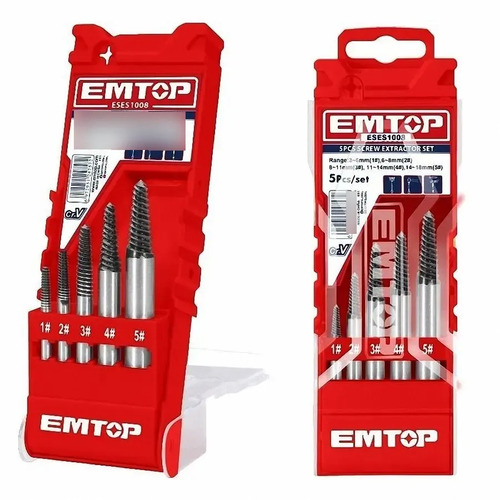 Set Extractor De Tornillos Emtop 5 Piezas Eses1008 - Imagen 3