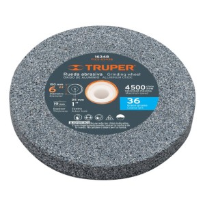 Rueda Recta Amolar Aluminio 6 X 3/4 Gr 36 /60 Truper