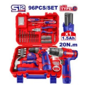 Taladro Atorn.12v Set 96pcs C/caja Eedk09601 Emtop