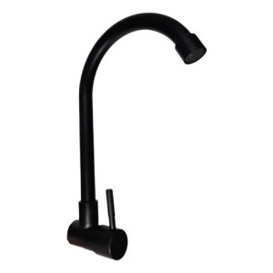 Grifo Inoxidable Pared Negro Mate Wico