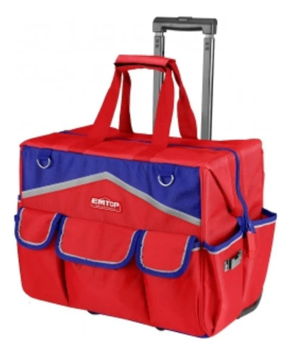 Bolso De Herramientas Rigida Con Ruedas Cap 20kg Emtop