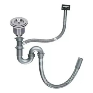 Válvula Canastilla, Sifón Y Sistema Anti Rebose Simple