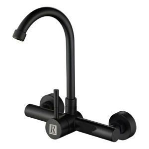 Monocomando Cocina Pared Negro Palito Rimontti