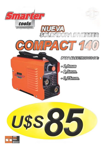 Soldadora Inverter Smarter Compact 140 Ultra Compacta!!! - Imagen 3