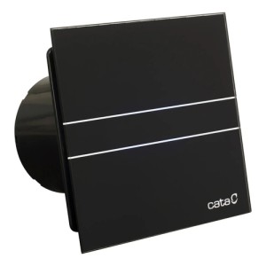 Extractor De Baño Negro Frente De Vidrio Cata E100 G Bk Std