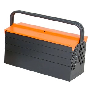 Caja De Herramientas De Acordeón Presto Con 7 Cajones, Color Gris Y Naranja Gris/naranja