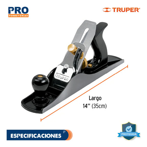Cepillo Carpintero Profesional N5 + Cuchilla Repuesto Truper - Imagen 4