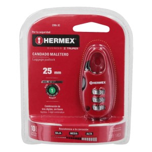 Candado 25mm Para Valija Maleta Combinación 3 Dígitos Hermex