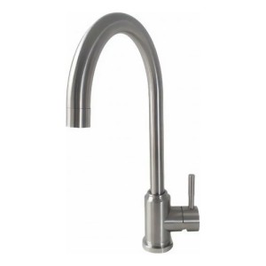 Grifo De Cocina Palito Mesada Satinado Monocomando Rimontti