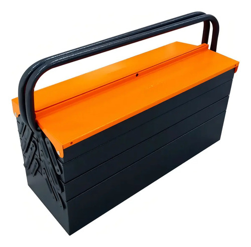 Caja De Herramientas De Acordeón Presto Con 7 Cajones, Color Gris Y Naranja Gris/naranja - Imagen 2