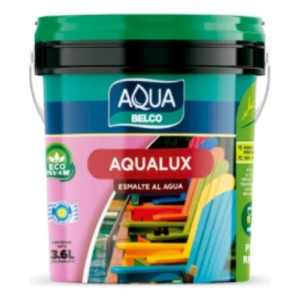 Belco Esmalte Al Agua Negro Brillante 1lt Aqualux