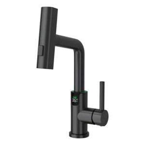 Monocomando Digital Extensible 3 Modos Negro Inoxidable 304