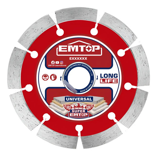Disco Segmentado 4 1/2 10mm 115*22.2mm Emtop Eddc011152