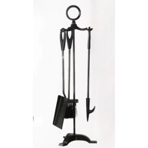 Set 3 Atizadores Para Parrilla Negro Cepillo-atizador-pala